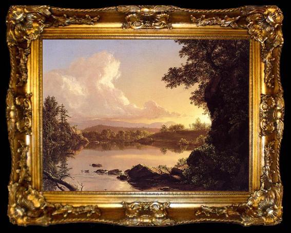 framed  Frederic Edwin Church Scene on the Catskill Creek, ta009-2